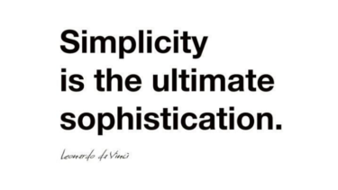 簡潔さは究極の洗練である。